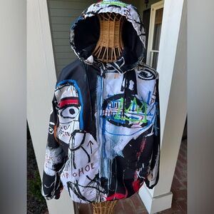 Jean-Michel Basquiat x Members Only Graffiti Crown Art  Jacket S Streetwear